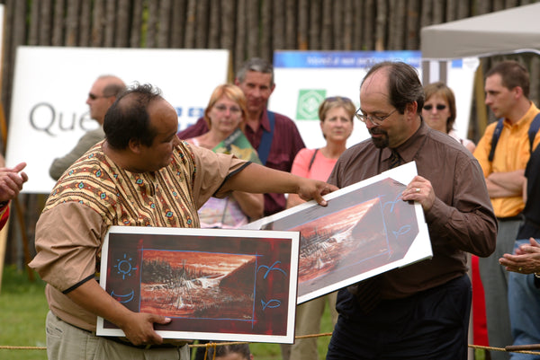 «Batiscan» : painting by Richard Menutan Fontaine